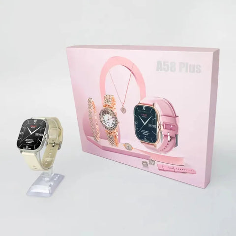 A58 Plus Smartwatch 8 in 1 2.02 pollici orologio intelligente con gioielli per le donne
